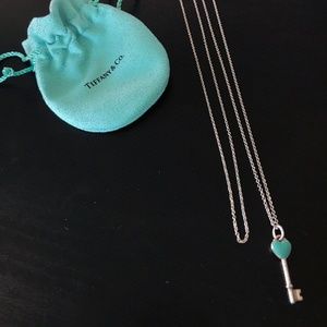 TIFFANY Heart Key Pendant with 2 Tiffany Chains